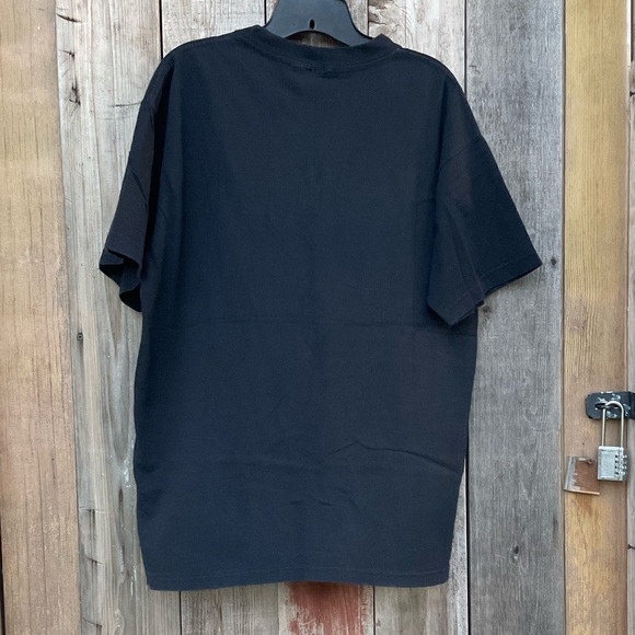 Vintage 1994 NIKE Embroidered Spell Out Leather Swoosh Shirt Made in USA Large - Picture 5 of 7